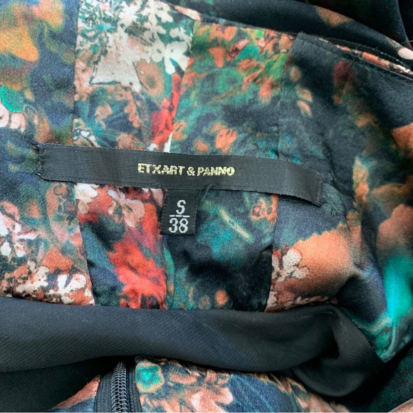 ETXART & PANNO FLORAL SILK MAXI DRESS SPAGHETTI STRAP SILK GOWN - Picture 5 of 16